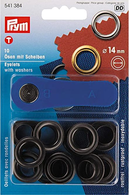 Hovedbilde Prym Maljer, 14mm, 10stk, sort, 541384