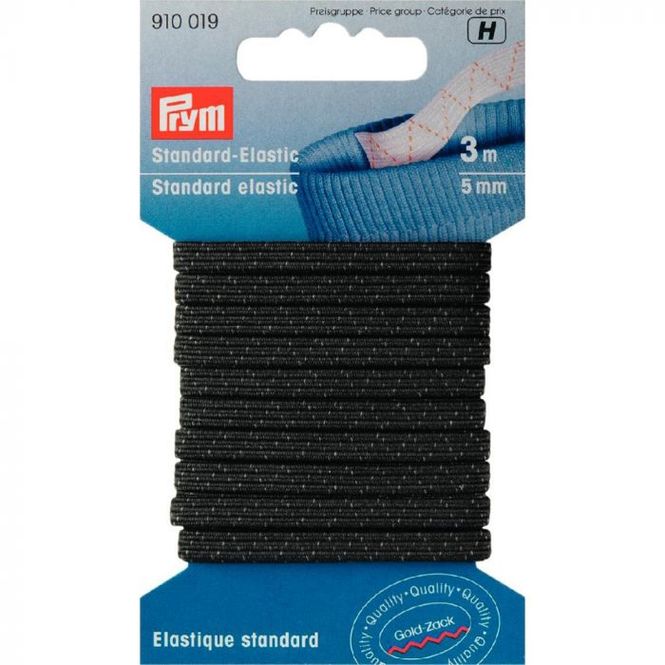 Hovedbilde Prym elastikk 5mm 3m sort 910019