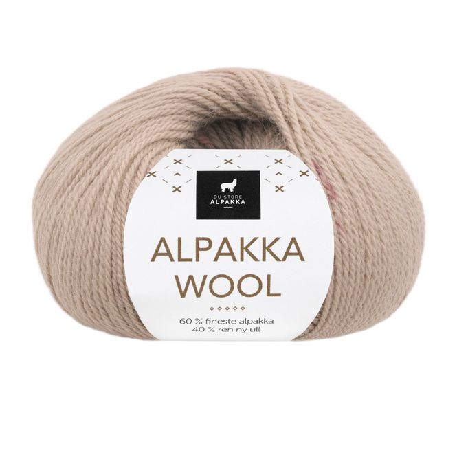 Hovedbilde Alpakka Wool - Sand/rosa print Frg: 568