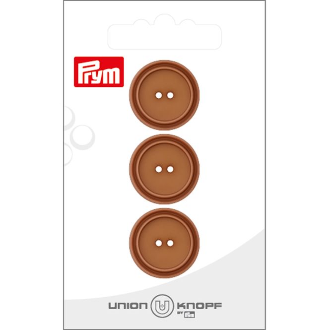 Hovedbilde Prym Knapper 453905 - 2-hull 20mm 20 Brun - 3 stk