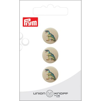 Prym Knapp 453807 Øyeknapper - 15mm 902 DINOSAUR - 3stk