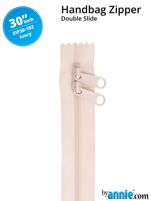 Hovedbilde By Annie Handbag Zipper IVORY ,double slide,30