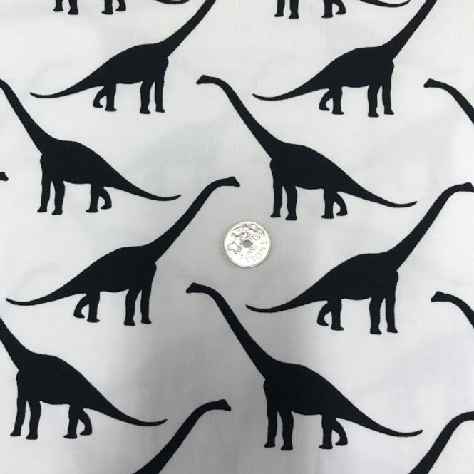 Hovedbilde Svarte dinosaurer på offwhite bunn