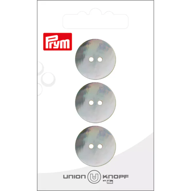 Hovedbilde Prym Knapper 37604 - 2-hull 20mm 12 Hvit - 3 stk