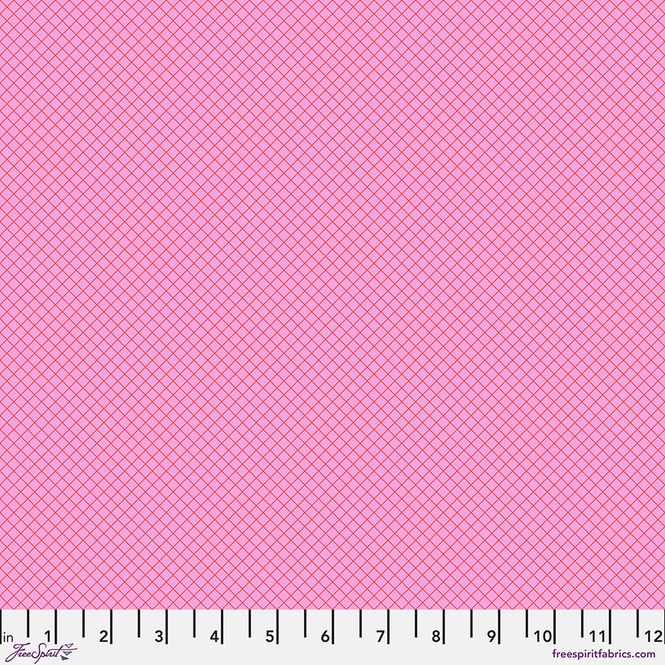 Hovedbilde Tula Pink TRUE COLOURS - On the grid-BUBBLEGUM