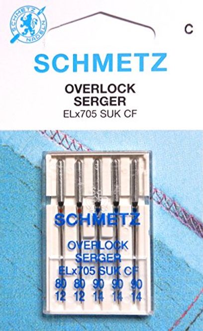 Hovedbilde Nåler Schmetz ELx705 SUK CF JERSEY 5 stk 80-90 sortert