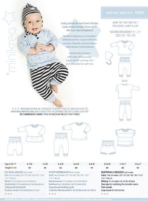 Minikrea Babysett med lue 0-2år 11410