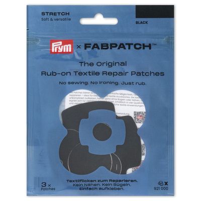 Prym x FabPatch Reparasjonslapp STRETCH - Sort - 3stk