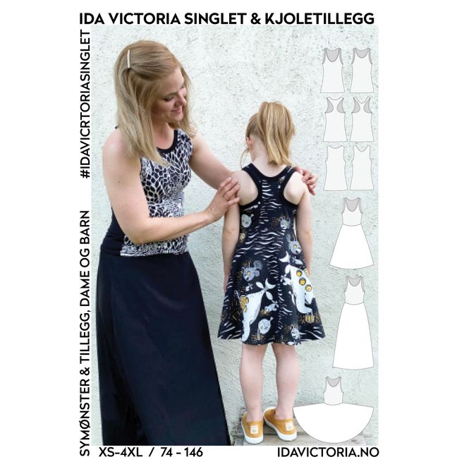Hovedbilde IDA VICTORIA SINGLET & KJOLETILLEGG str. xs-4xl / 74-146