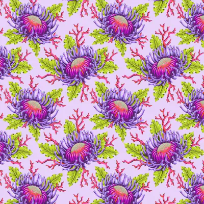 Tula Pink FLORAL REEF - PWTP265.  FRIENDS & ANEMONES