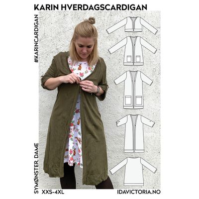 KARIN HVERDAGSCARDIGAN str. xxs-4xl