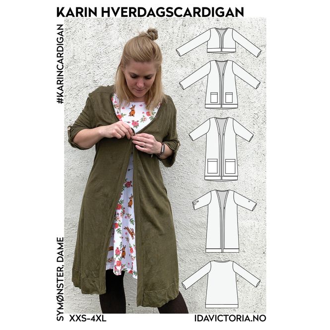 Hovedbilde KARIN HVERDAGSCARDIGAN str. xxs-4xl