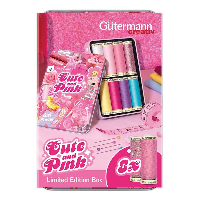 Hovedbilde Gütermann Trådsett Cute and Pink Sew-All 100m 7+1 Metallic