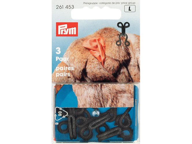 Hovedbilde Prym Pelshekter, 3stk, SORT, 261453