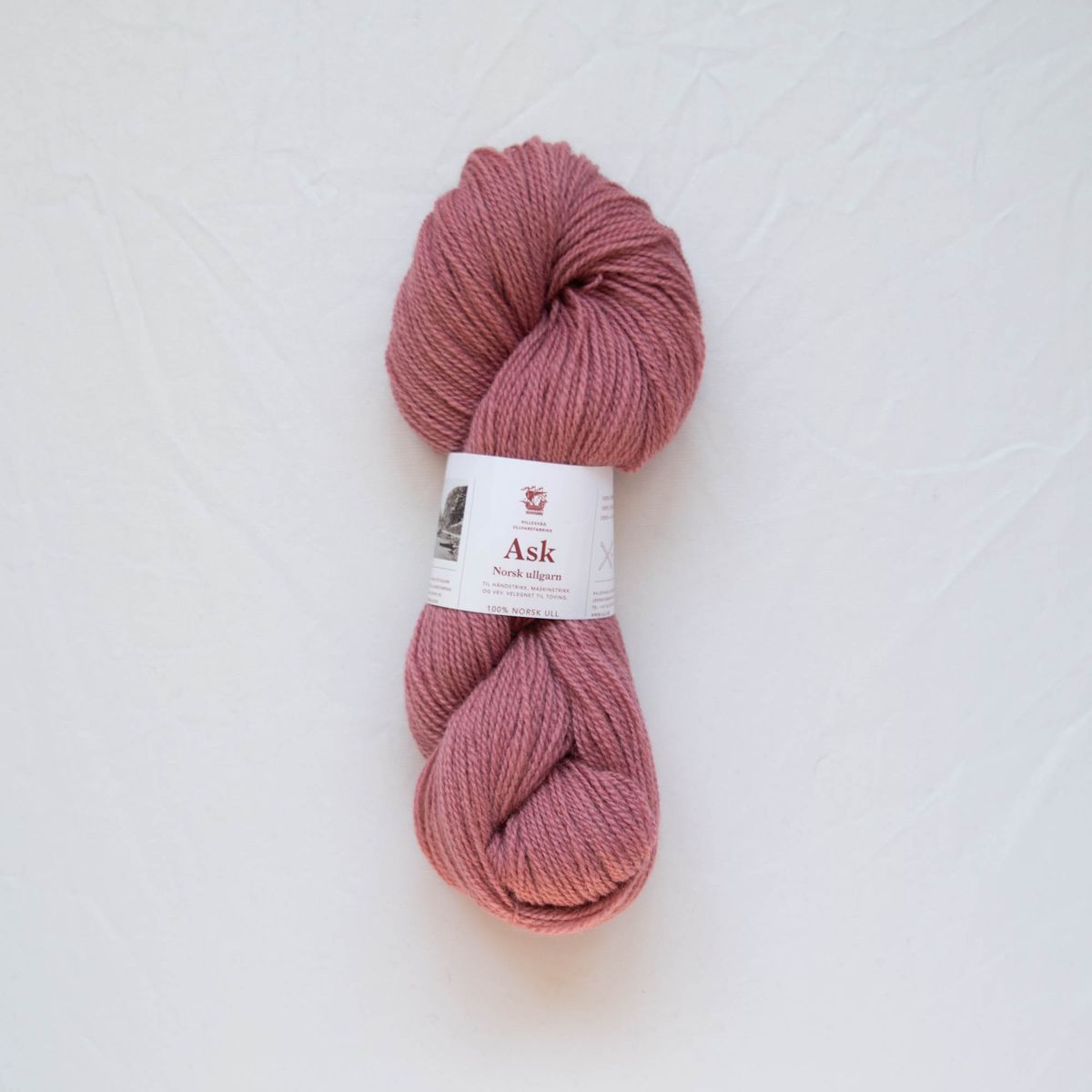 Ask ullgarn, gammelrosa 6122