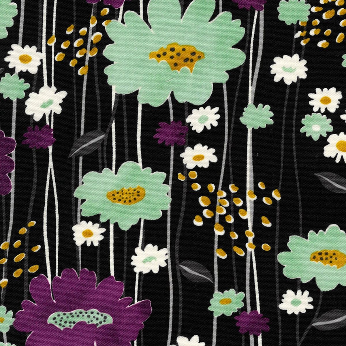KOKKA Retro flower Bomullskanvas