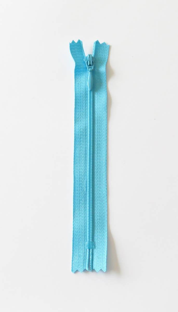 Turkis - 4mm fast spiral glidelås 20cm