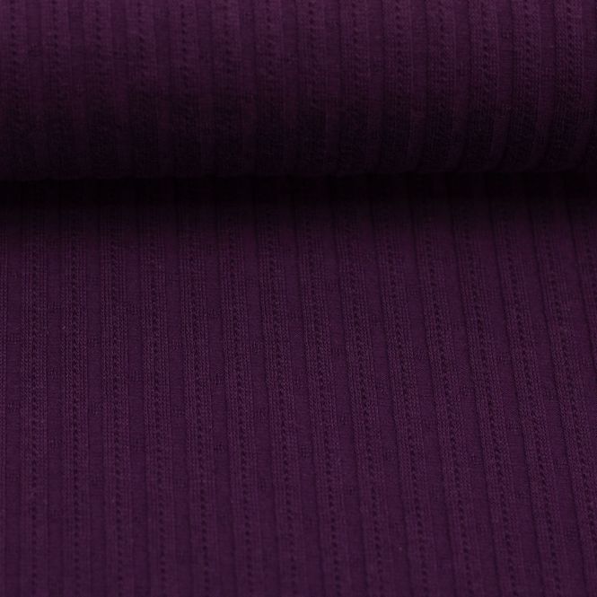 Hovedbilde Ribbjersey Pointelle , fnr 648 Plum