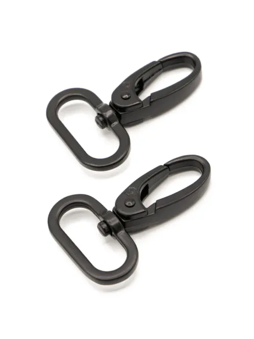 Hovedbilde By Annie 1" Swivel hook - Black Metal 2stk