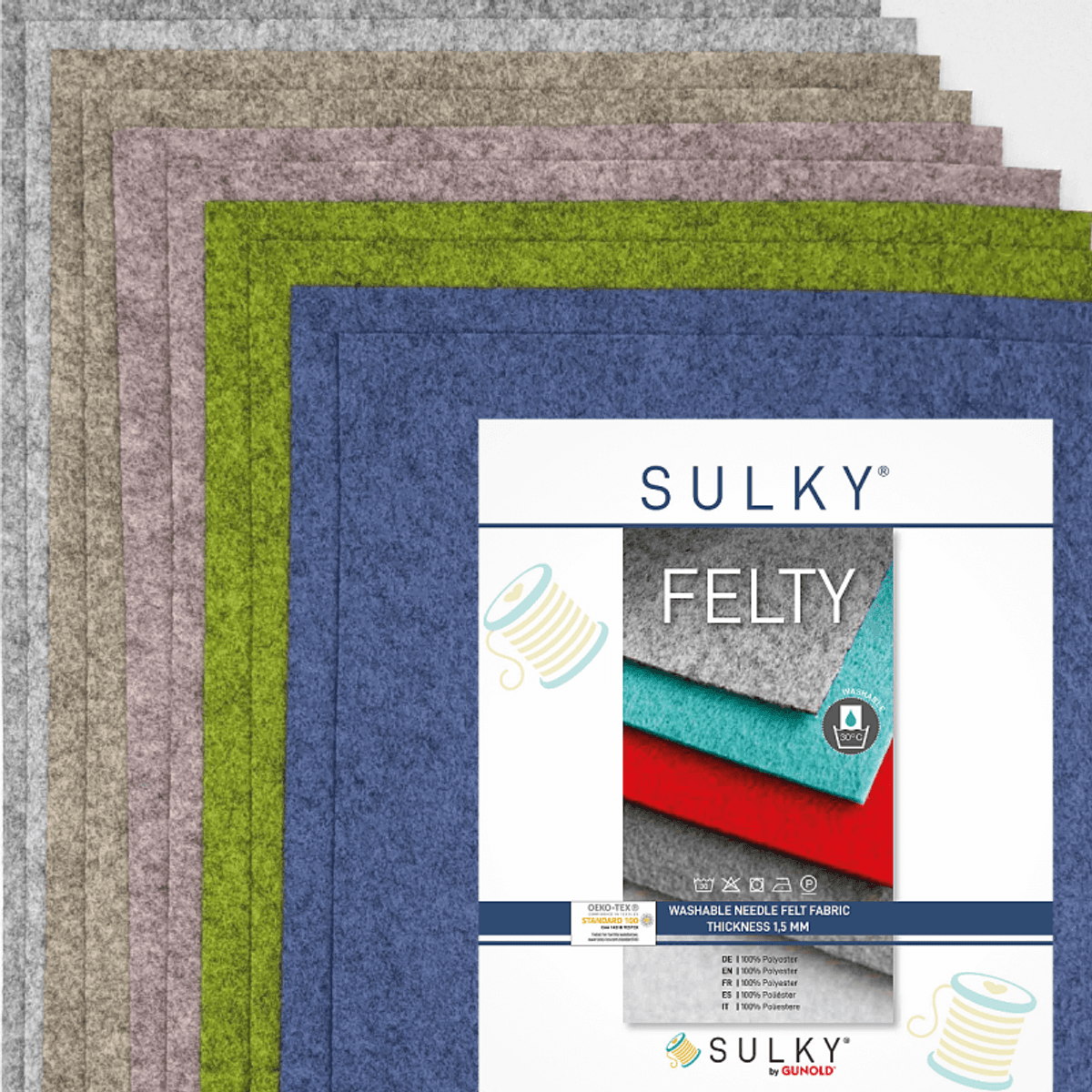 SULKY FELTY - Filt vaskbar Assortments a 10 stk 29,5 x 21cm - 