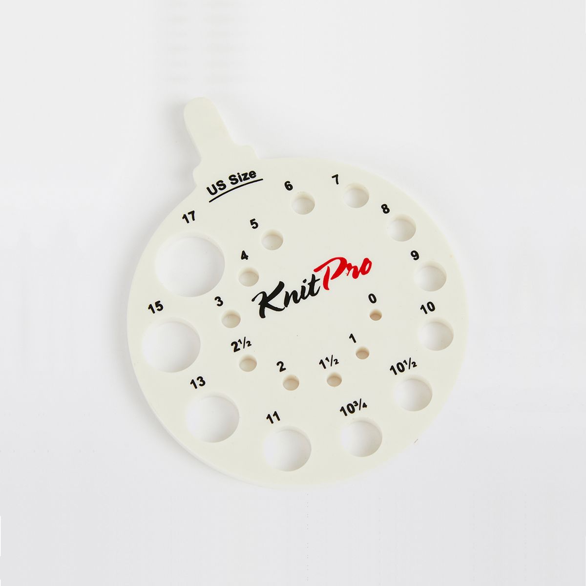 Pinnemåler. rund - hvit KnitPro