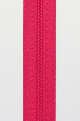 Cose Glidelås  4mm cerise med 5 glidere - 2m