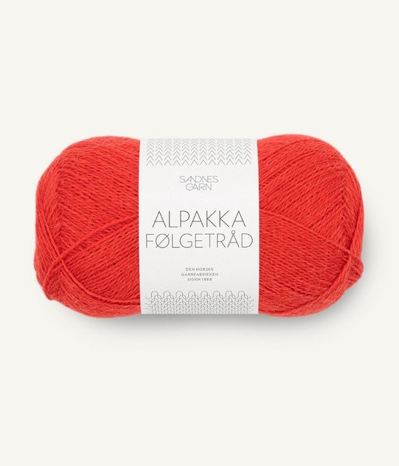 Hovedbilde 4018 Alpakka Følgetråd Scarlet Red Nm 16/2