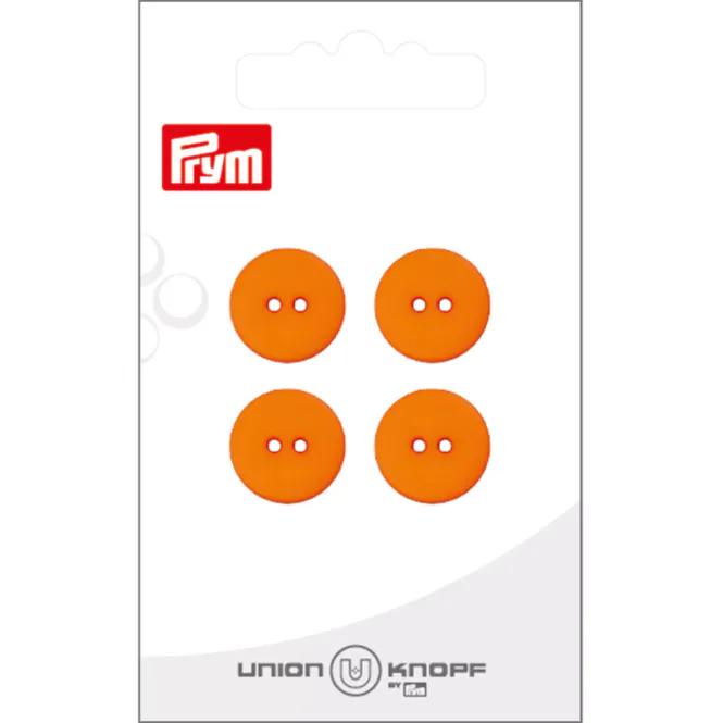 Hovedbilde Prym Knapper 28450 - 2-hull 15mm 422 Oransje - 4 stk