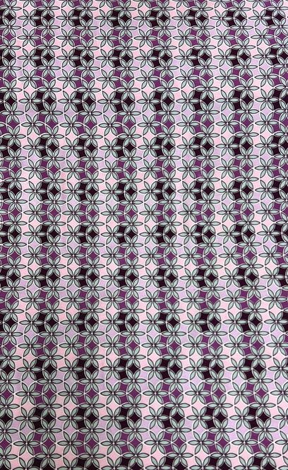 Hovedbilde Bomullsjersey rosa blomster