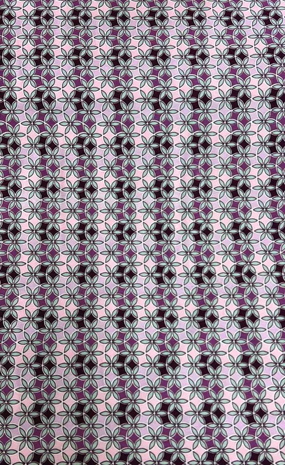 Hovedbilde Bomullsjersey rosa blomster