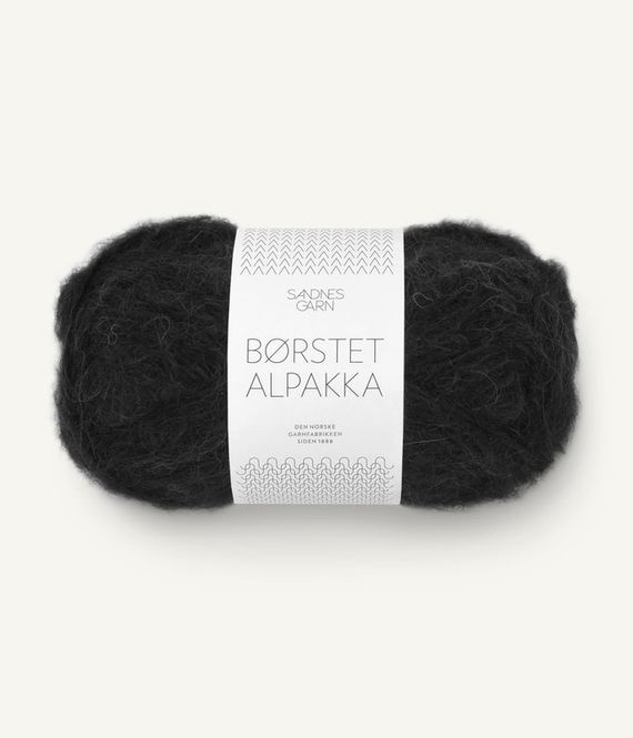 Hovedbilde 1099 Børstet Alpakka Sort